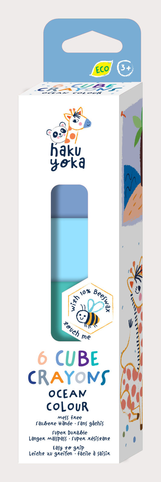 Haku Yoka: Cube Crayons - Ocean Colours (6-Pack)