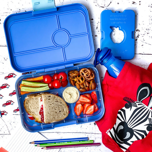 Preorder - Yumbox - Leakproof Yumbox Tapas True Blue - 5 Compartment - Groovy Tray - Largest Bento