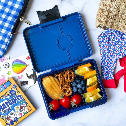 Preorder - Yumbox - Snack Size Bento Lunch Box Monte Carlo Blue (Clear Navy Tray)