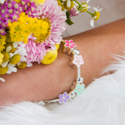 Preorder - lauren hinkley Petite Fleur Bouquet charm bracelet