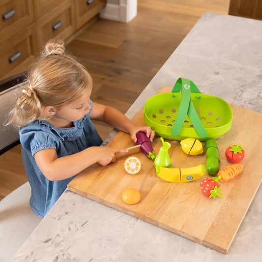 Pretendables Fruit & Veggie Basket- Best Imaginative Play for Ages 3 to 7