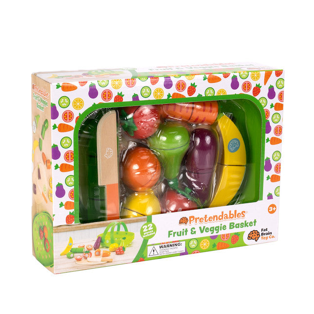 Pretendables Fruit & Veggie Basket- Best Imaginative Play for Ages 3 to 7