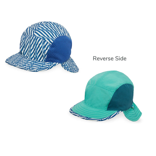 Preorder - Sunday Afternoons - Infant SunFlip Cap | BLUE ELECTRIC STRIPE/SEA SPRAY