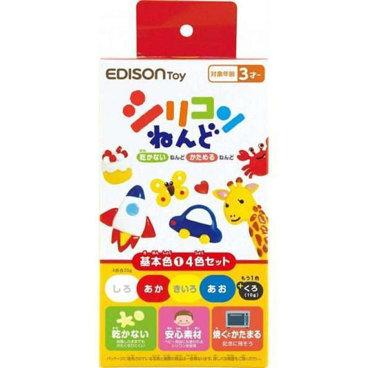 EDISONmama-EDISONtoy Silicone Clay Basic 4 Colors Set I
