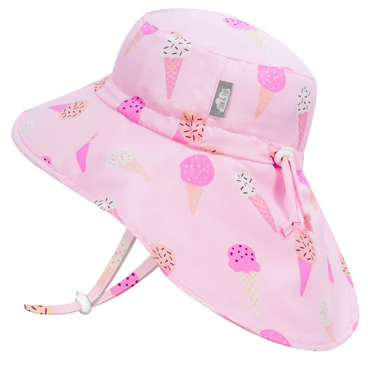 Jan & Jul - Kids Water Repellent Adventure Hats | Pink Ice Cream