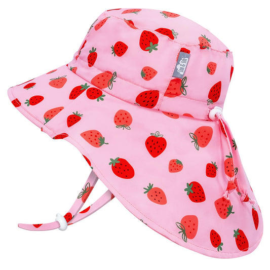 Jan & Jul - Kids Water Repellent Adventure Hats | Pink Strawberry