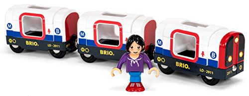 Brio BRI33867 Metro Train with Sound & Lights, 4 Pieces