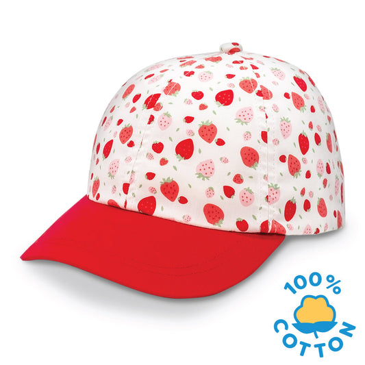 Jan & Jul - Kids' Cotton Xplorer Baseball Caps - Strawberry